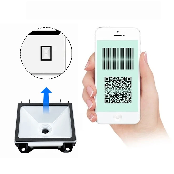 1d 2D Mini Embedded QR Code Strikamerki